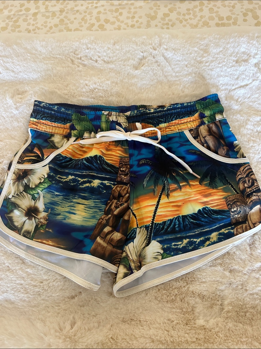 Hawaiian Print Shorts Swim Shorts